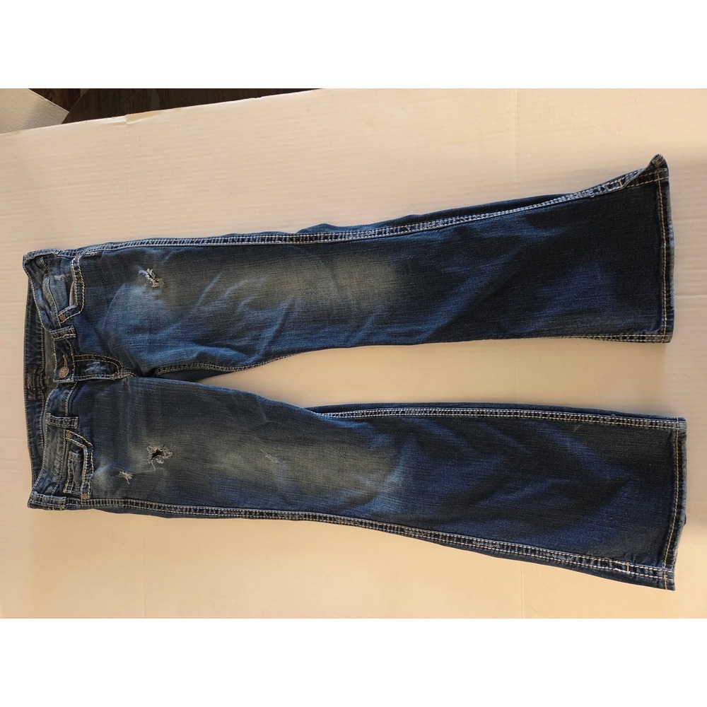 Silver Jeans Co Twisted Bootcut Jeans Mens W32 L33 Distressed Medium Wash Denim